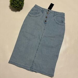 Denim Pencil Skirt